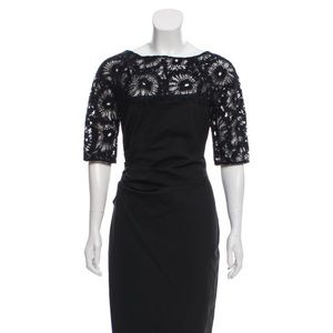 Lela Rose Embroidered Knee-length dress